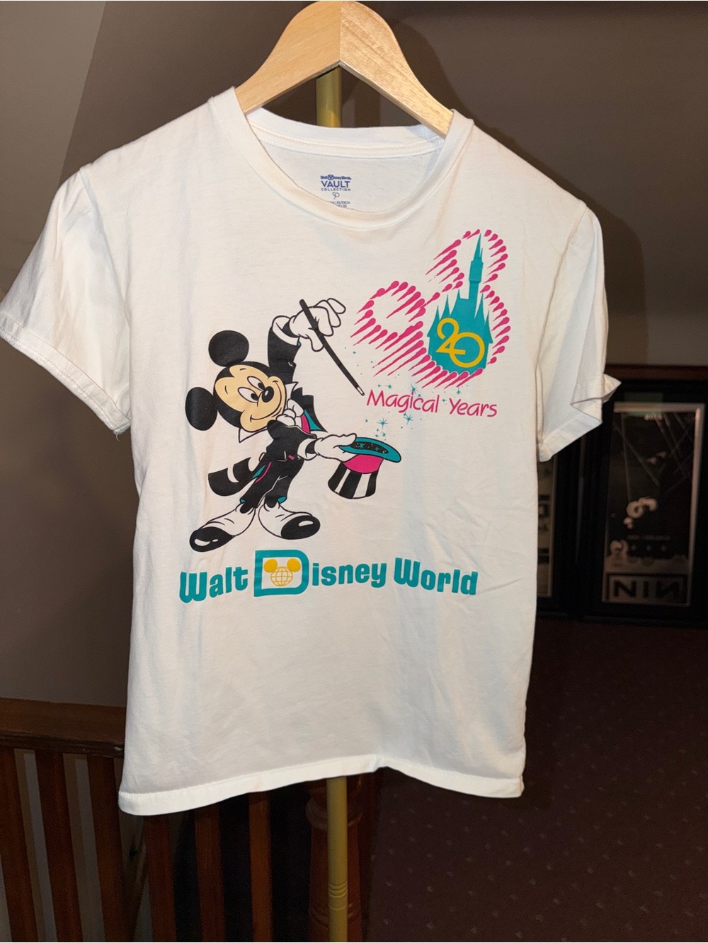 Disney White T-Shirt with Mickey Mouse Print